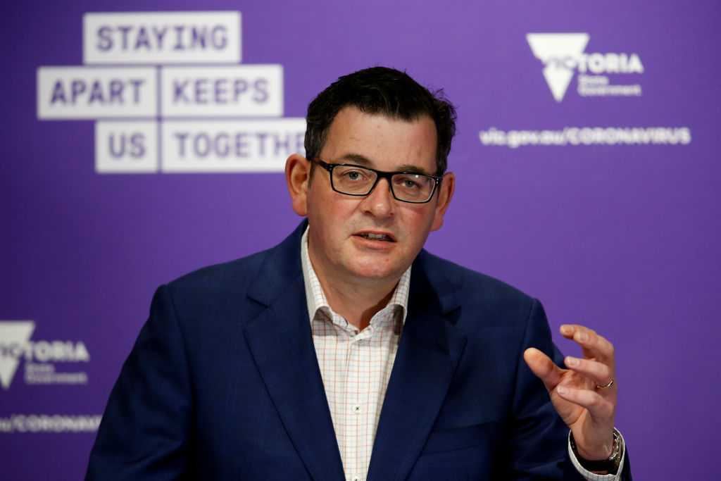 Premier of Victoria Daniel Andrews speaks to media during the daily Covid-19 briefing in...