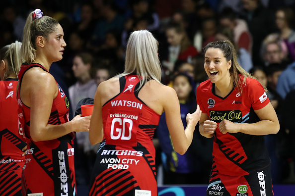 Sophia Fenwick celebrates with Jane Watson. Photo: Fiona Goodall / Getty Images