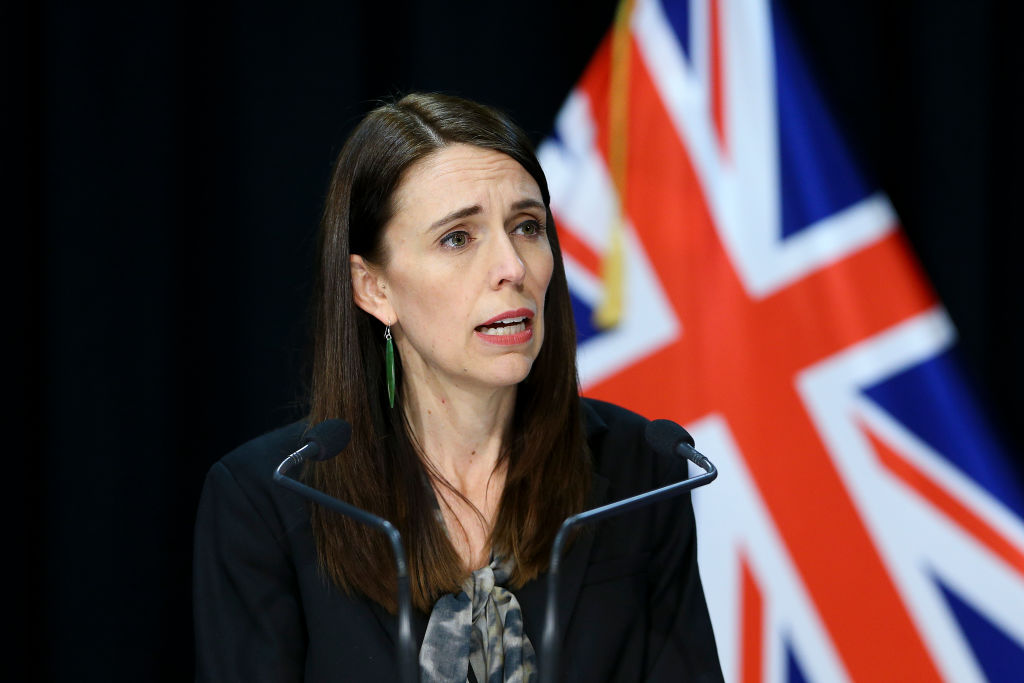 Prime Minister Jacinda Ardern speaks during a press conference at Parliament in Wellington today....