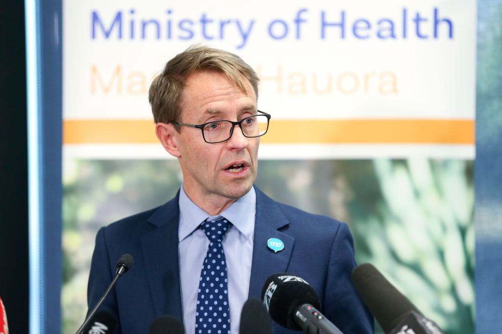 Director-general of Health Dr Ashley Bloomfield gives today's media briefing in Wellington. Photo: Getty