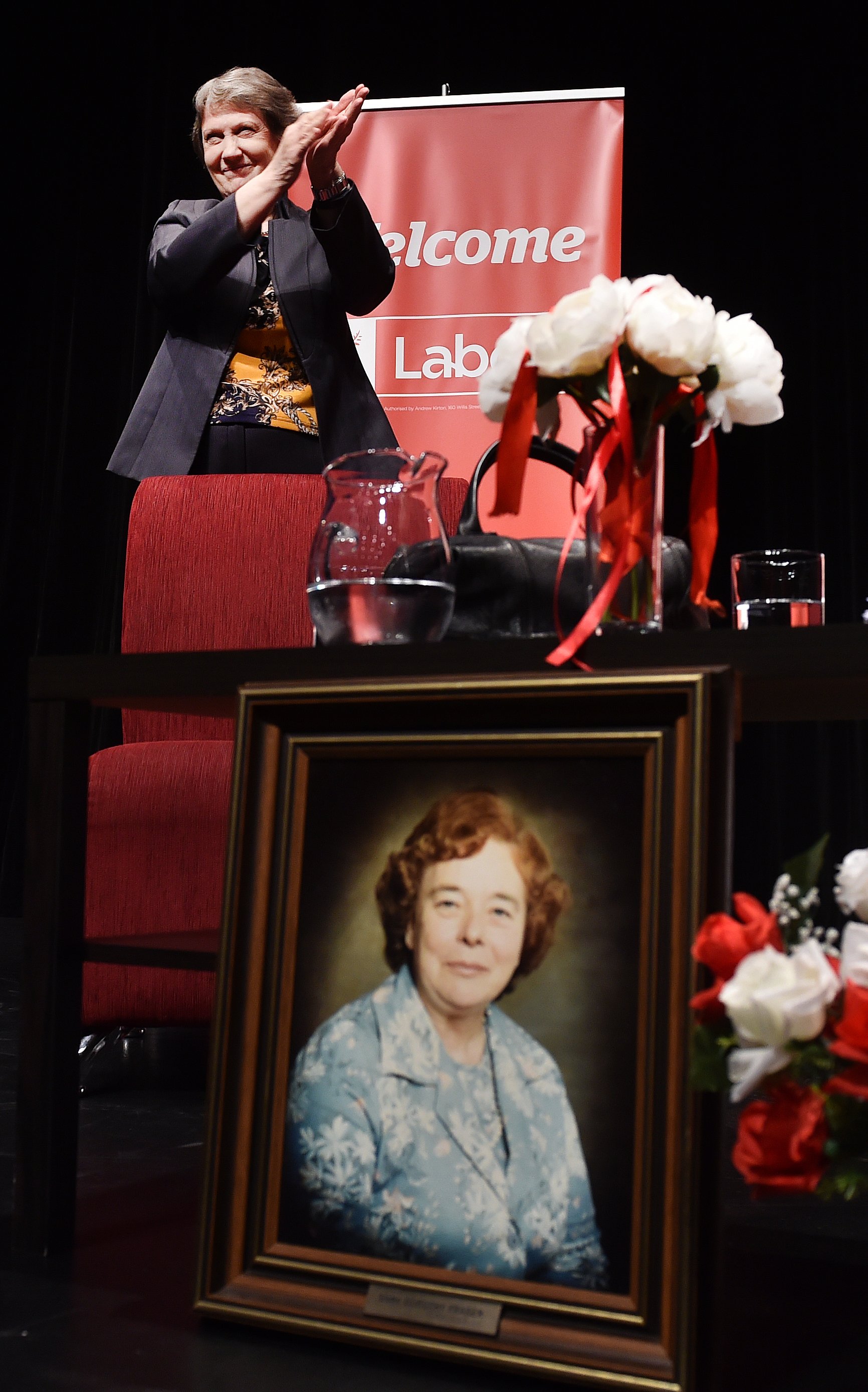 Former Labour prime minister Helen Clark delivers the ninth Dame Dorothy Fraser Lecture at the...