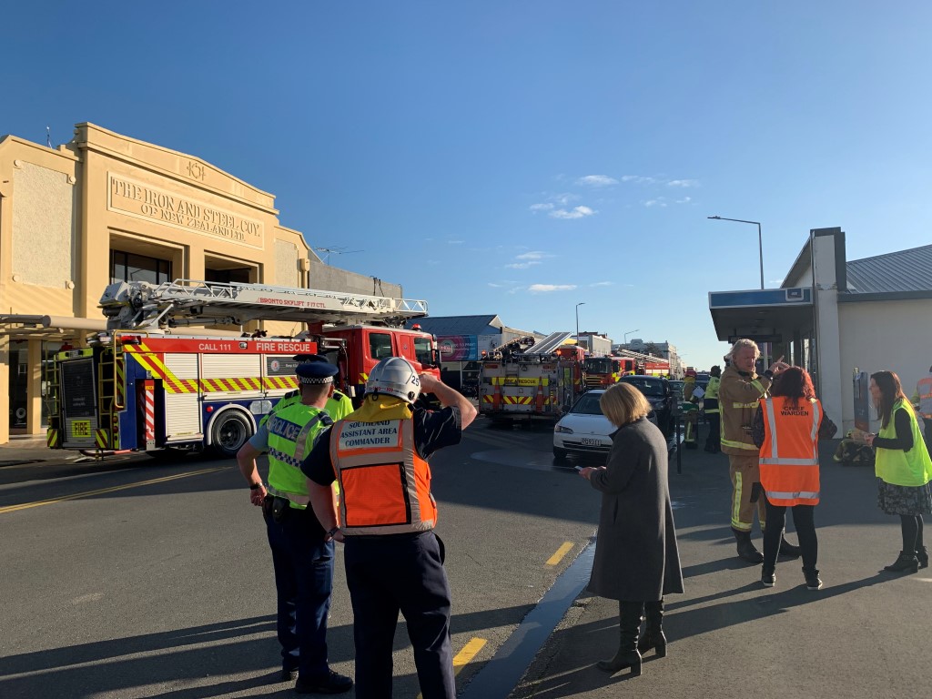 Emergency services at the scene this afternoon. Photo: Abbey Palmer 