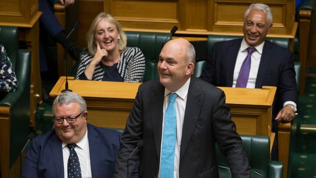 Former National minister Steven Joyce showed his humorous side during his validectory speech at...