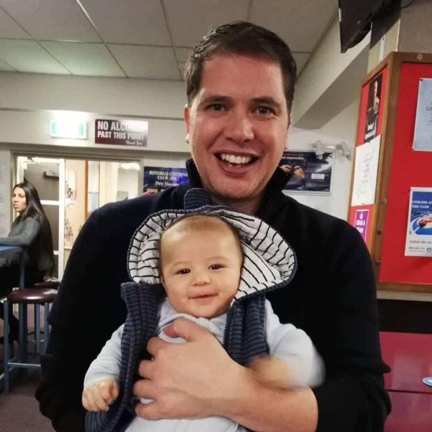 Rotorua's Luke Rikiti with his son Taeyang Rikiti in 2018. Photo: Supplied