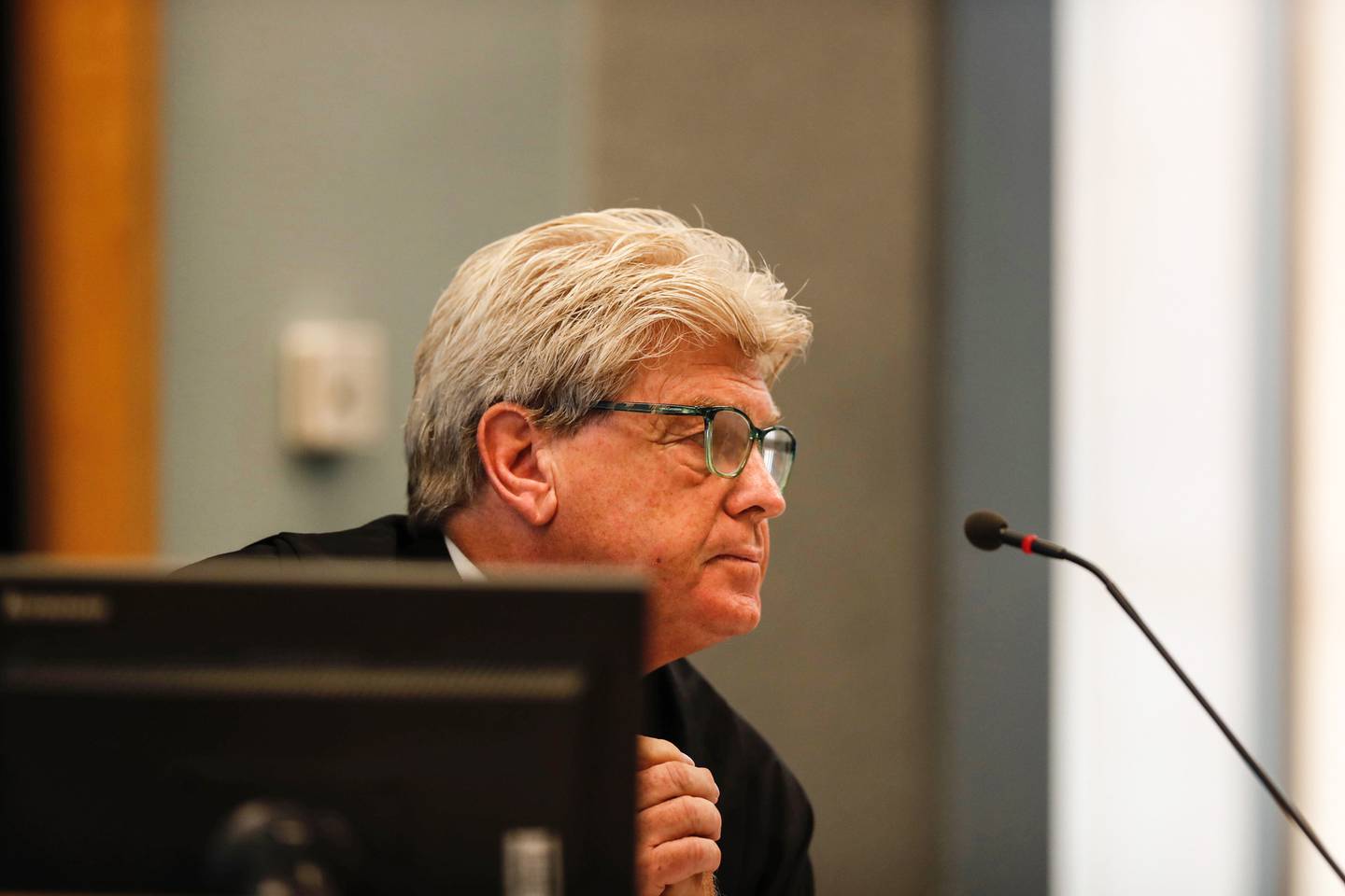 Justice Simon Moore pictured at another case earlier this year. Photo: Dean Purcell / NZH
