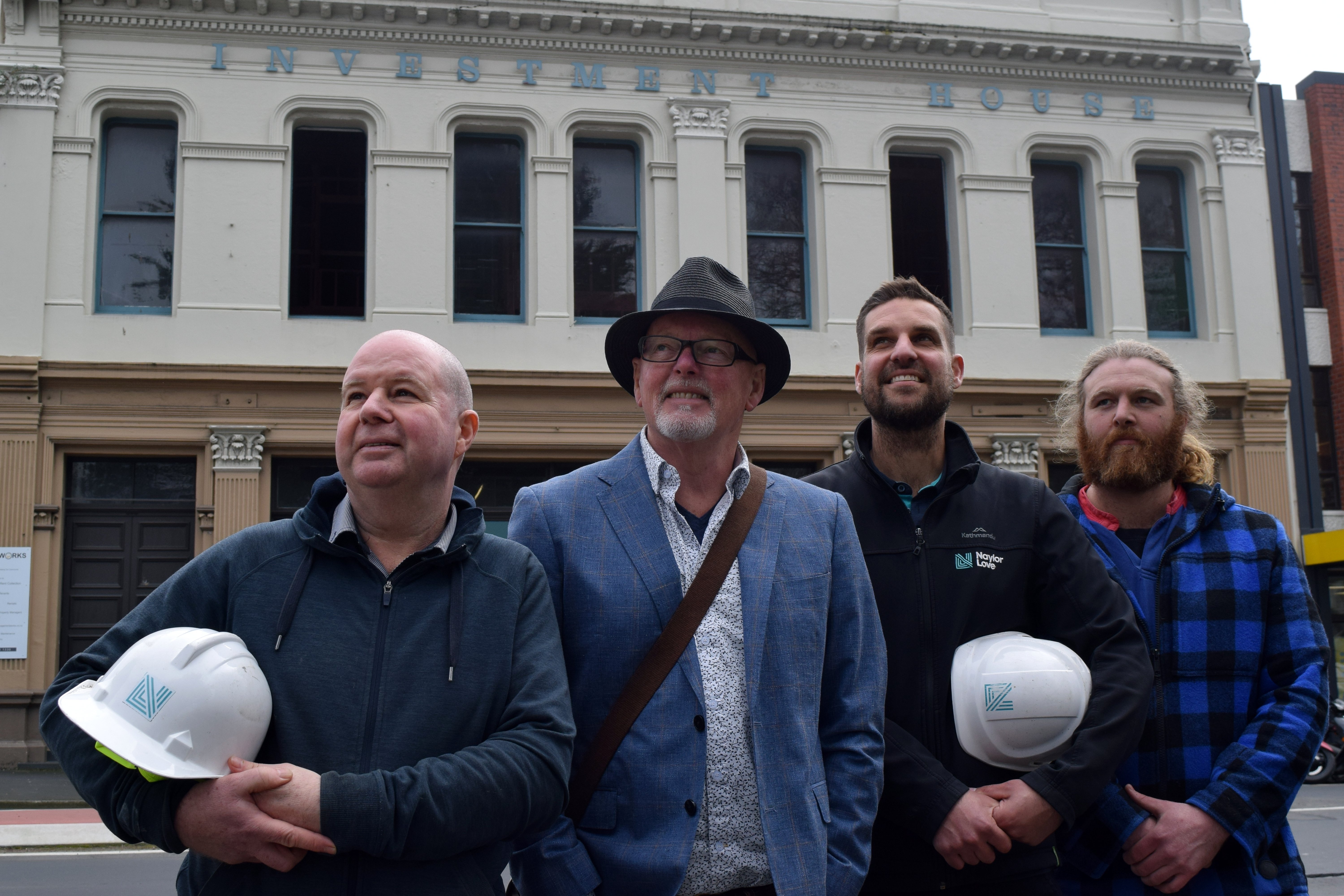 The team leading the refurbishment of Investment House in central Dunedin are (from left)...