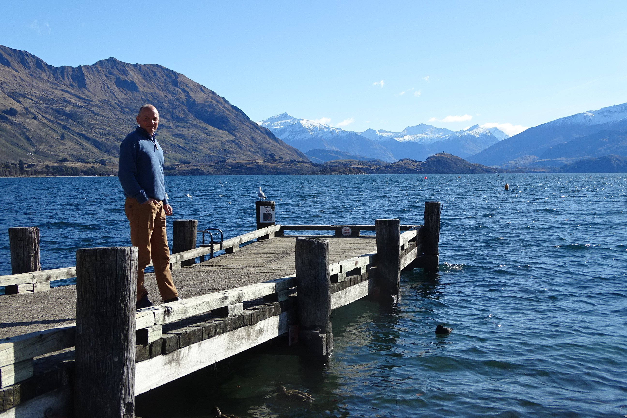 Tim Barke on his first day as Lake Wanaka Tourism acting general manager helping Wanaka tourist...