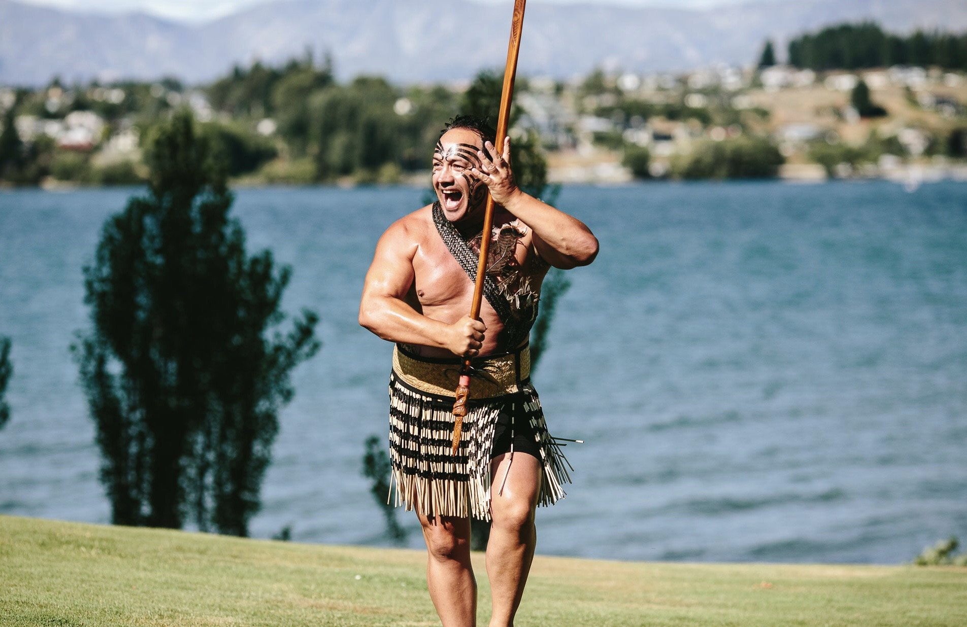 Tourists want to know more about Maori culture ...  Joe Waide, of WanaHaka, at work. PHOTO:...
