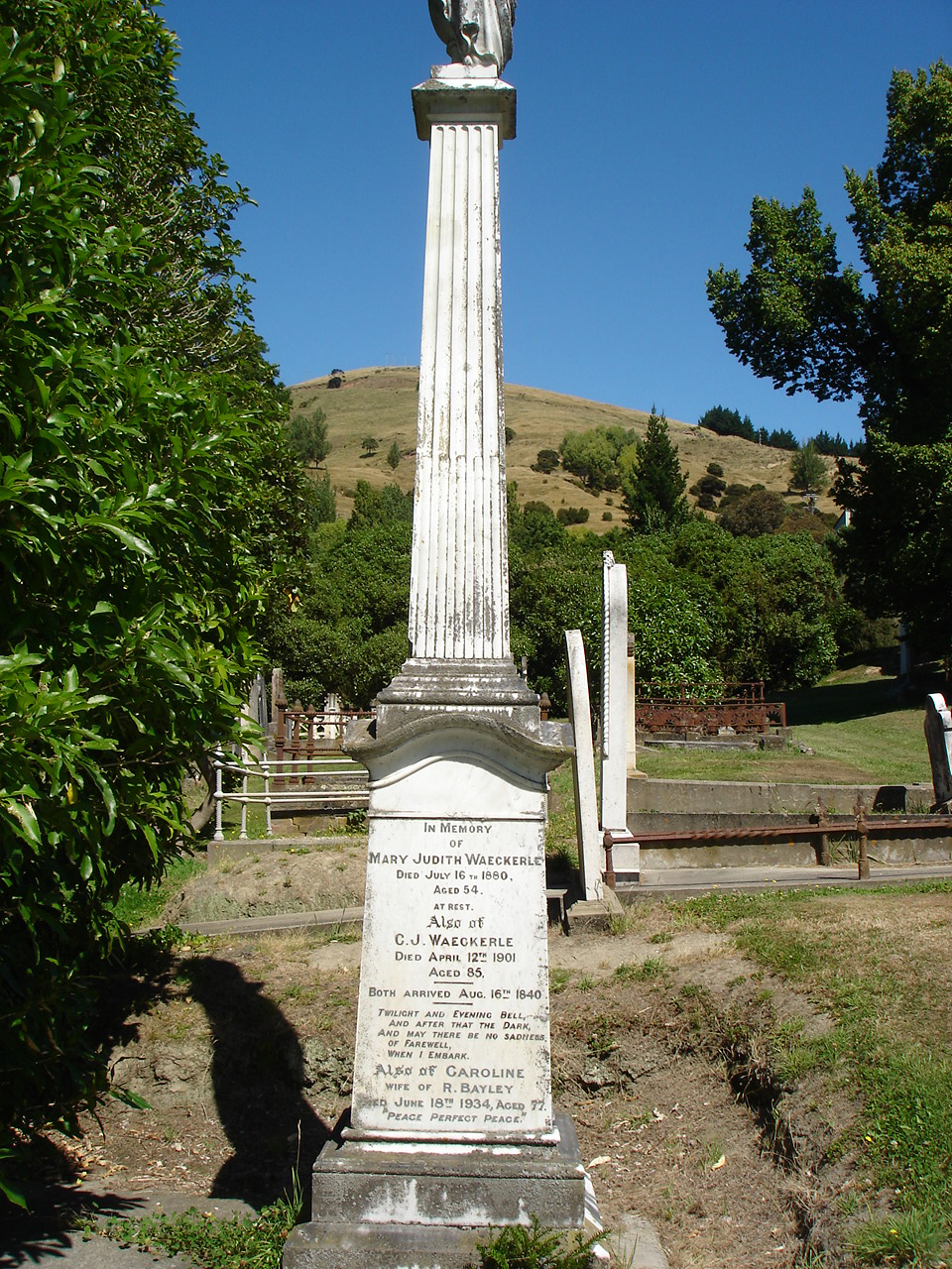 Marie Eteveneaux's headstone. Photo: Supplied