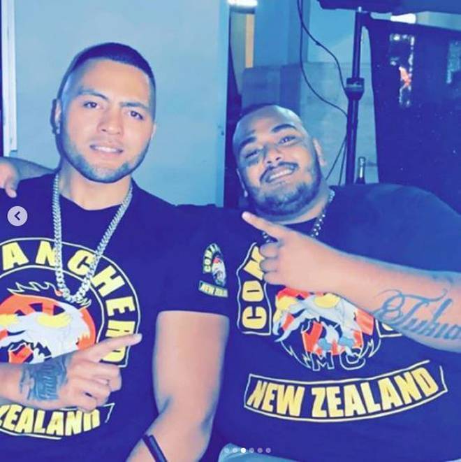 Senior Comancheros Tyson Daniels, left, and Jarome Fonua have pleaded guilty to money laundering...