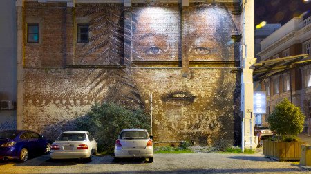 A striking mural by Rone in central Christchurch. Photo: Newsline / CCC