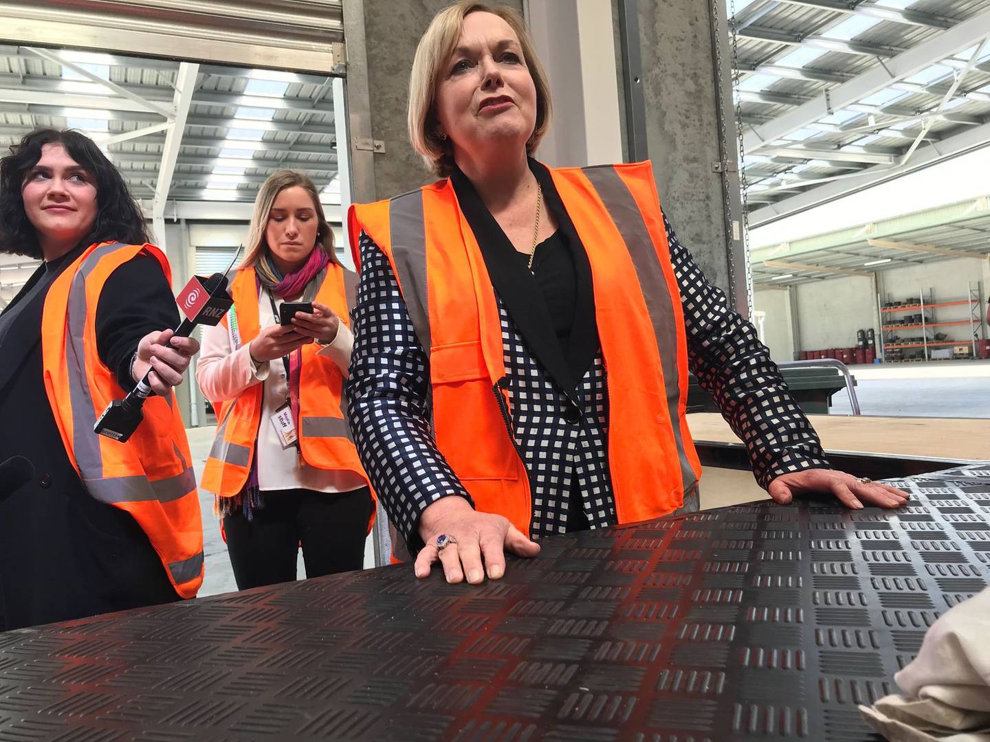 Judith Collins at a business visit in Matamata. Photo: NZ Herald 