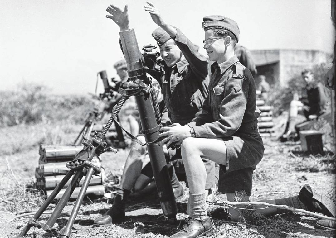 In this December 1958 Evening Star photograph, King’s High School cadets A.R. Morton (left) and J...