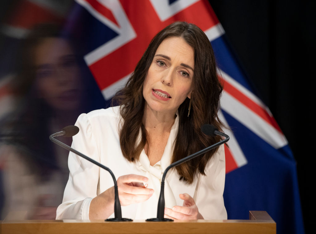 Prime Minister Jacinda Ardern speaks during the post-Cabinet media conference at Parliament where...