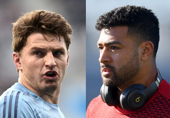 Beauden Barrett and Richie Mo'unga will go head to head in the North v South game. Photos: Getty...