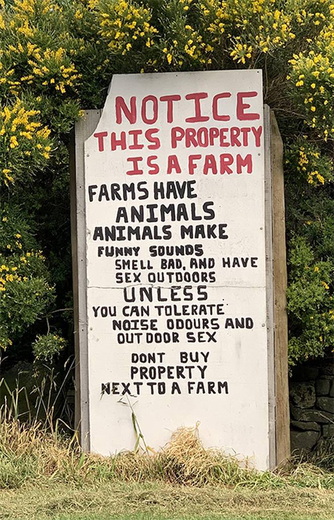 The sign outside Pieter Bloem's farm. Photo: Otago Daily Times