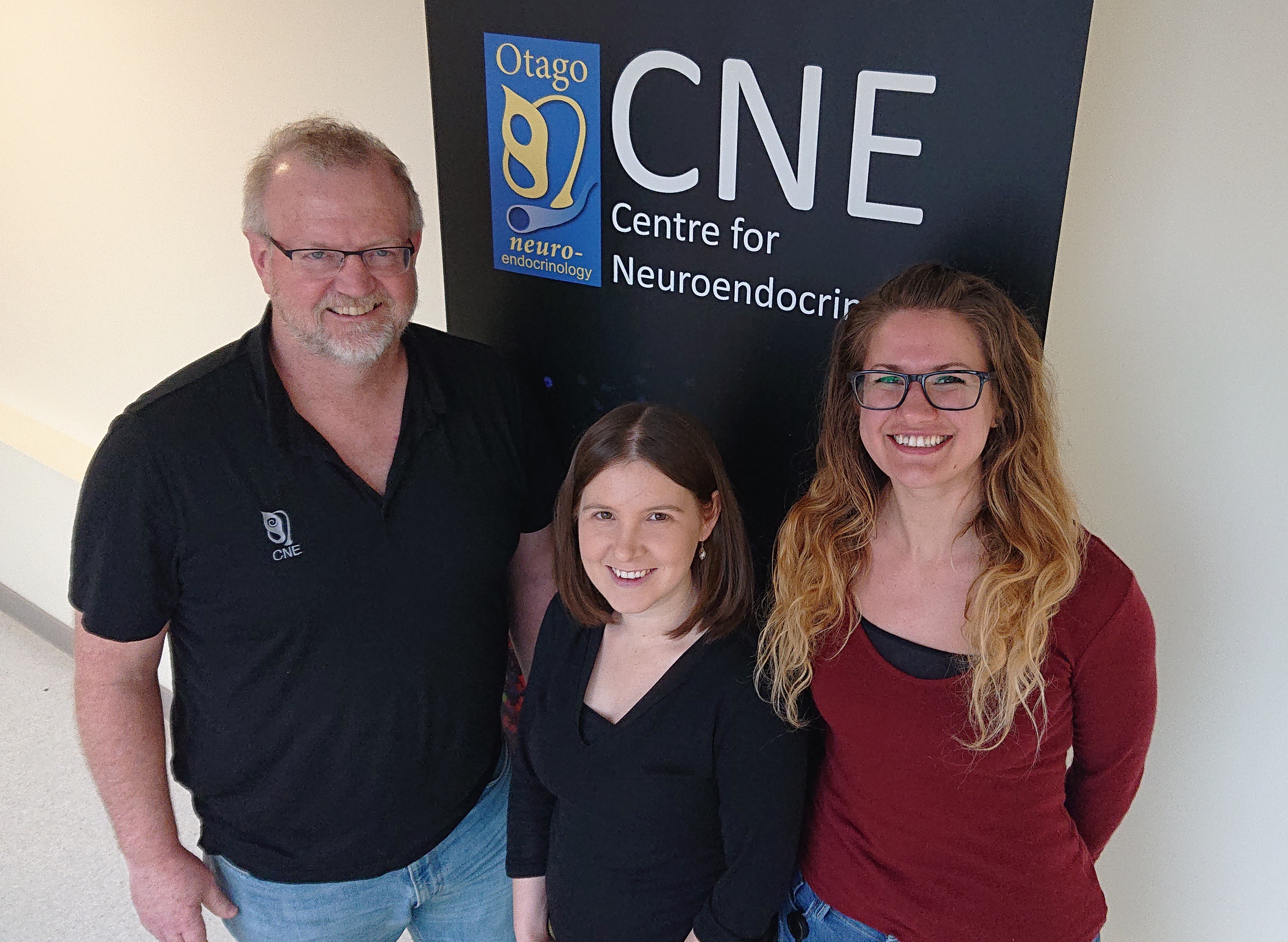 Prof Dave Grattan (from left), Dr Rosemary Brown and Dr Kristina Smiley. Photo: Supplied