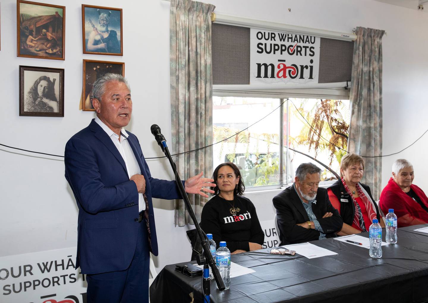 John Tamihere speaking at Mataatua Marae yesterday when he was confirmed as a candidate for the...