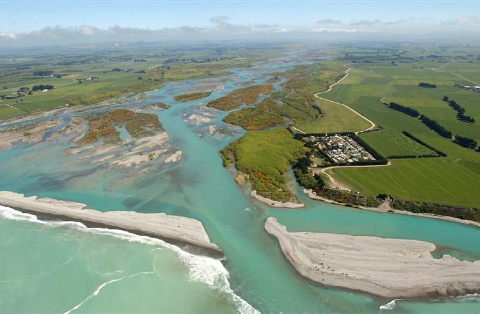 The man was swept out to sea near the Waitaki River mouth. File photo