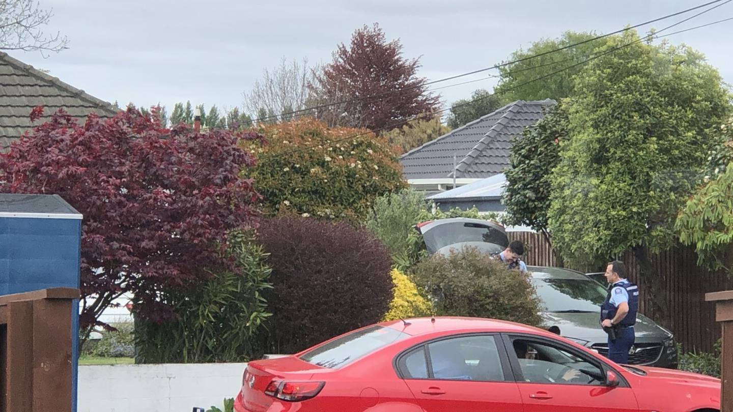 Police search a property on Bronwyn St. Photo: Supplied