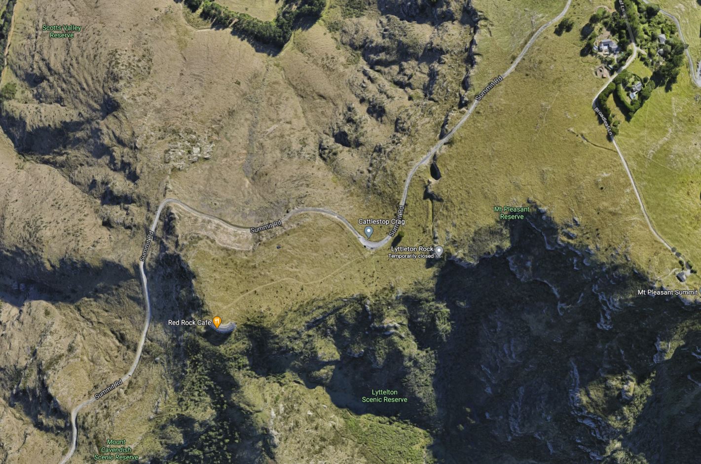 The woman's body was found at the bottom of the Cattlestop Crag rock climbing area. Photo: Google