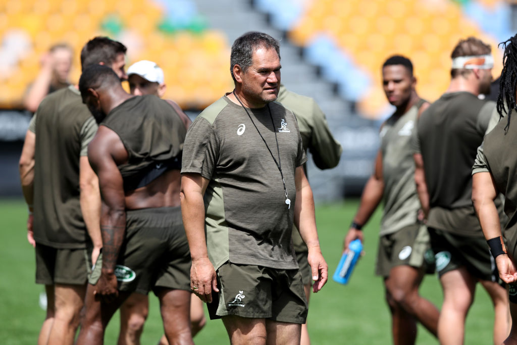 Wallabies coach Dave Rennie at a Wallabies training session at Mt Smart Stadium in Auckland. Photo: Getty Wallabies coach Dave Rennie at a Wallabies training session at Mt Smart Stadium in Auckland. Photo: Getty