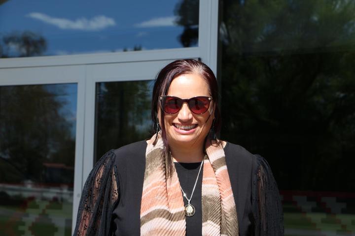 Small business owner Cherie Tirikātene says she'll be voting for her cousin Rino. Photo: RNZ