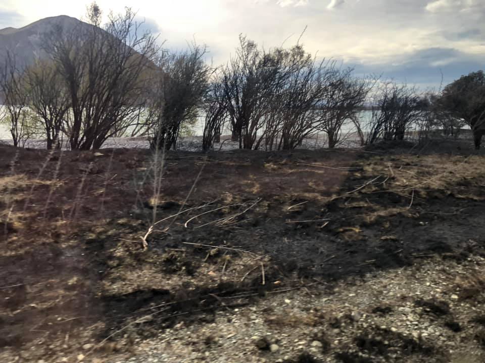 The fire has burnt through an area of 5032ha at Lake Ohau. Photo: Fenz