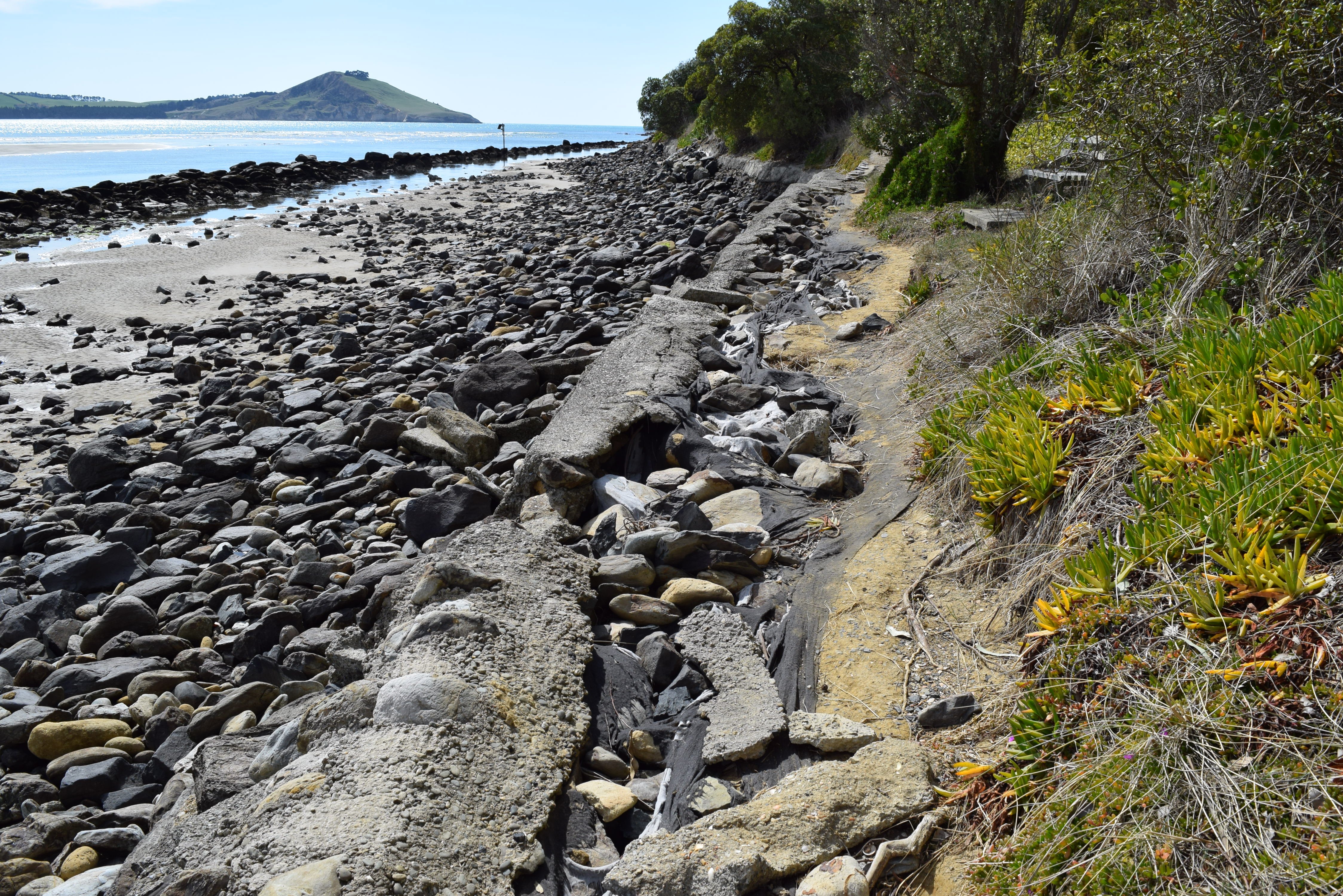 A collapsing walkway in Karitane.