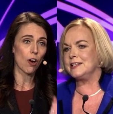 Prime Minister Jacinda Ardern (L) and National leader Judith Collins have both been targets of...