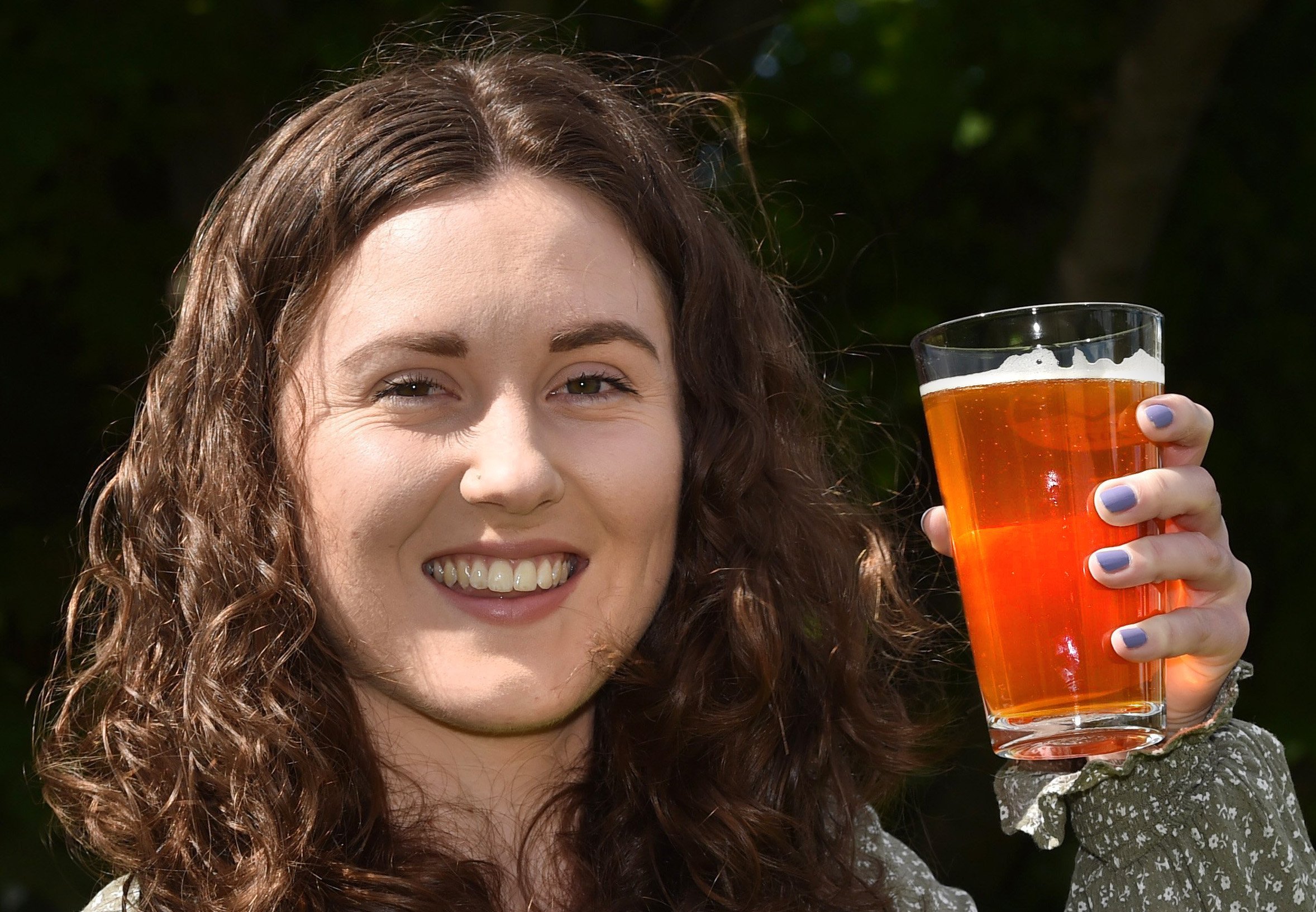 Dunedin food science hops researcher Victoria Purdy with a craft beer. PHOTO: GREGOR RICHARDSON
