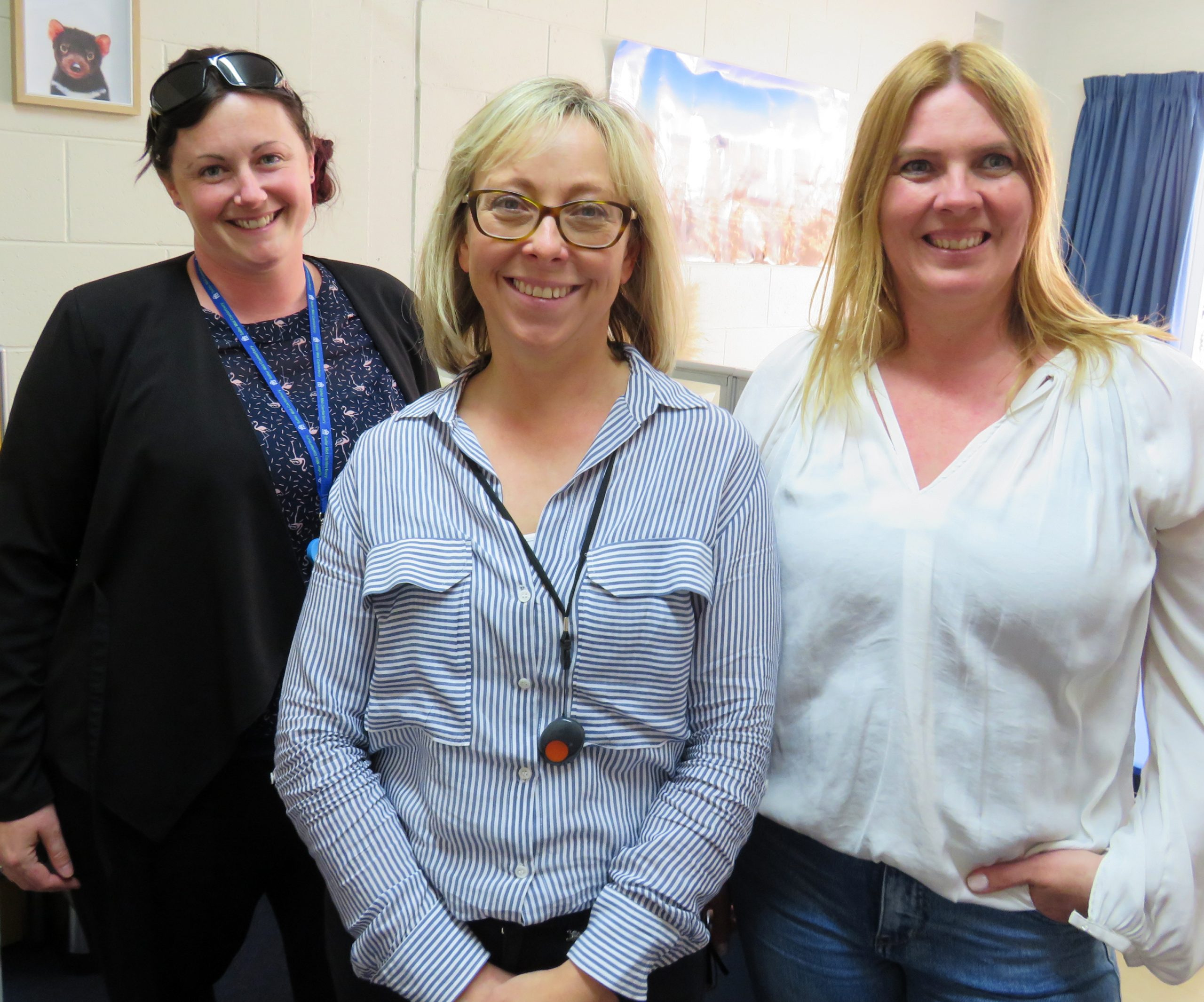 On the the first day at the new sexual health clinic are (from left) Sheree Kershaw, Dr Sue...