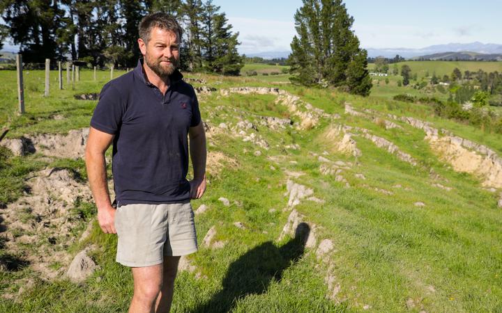 Henry Pinckney says the earthquake changed the landscape of his property significantly. Photo:...