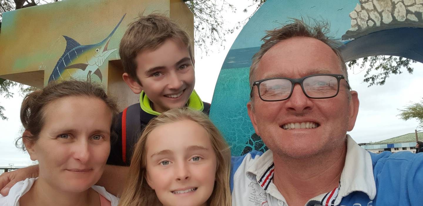 Barbara Genda, 47 (left), Eddie Jarman, 14, Amelie Jarman, 13, and Harry Jarman, 55. Photo: Supplied