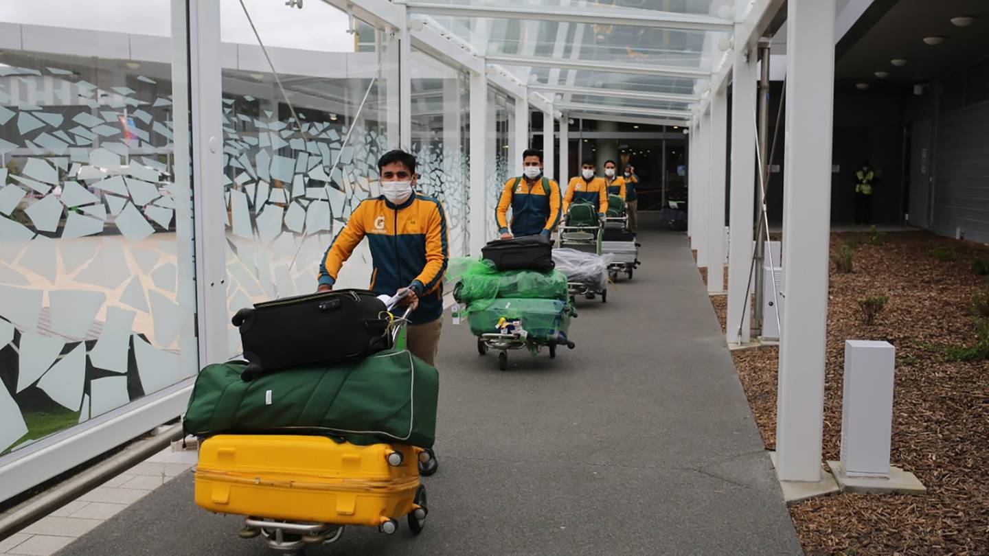 he Pakistan Cricket team arriving in Christchurch on November 24. Photo: Supplied