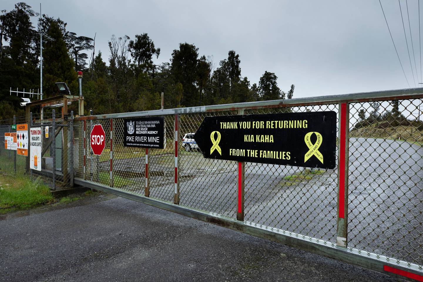 The road leading to the Pike River Mine where 29 men were killed in the November 19, 2010,...