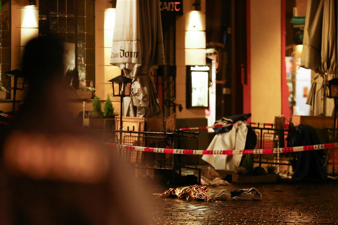 The site of the incident is secured in Trier. Photo: Reuters