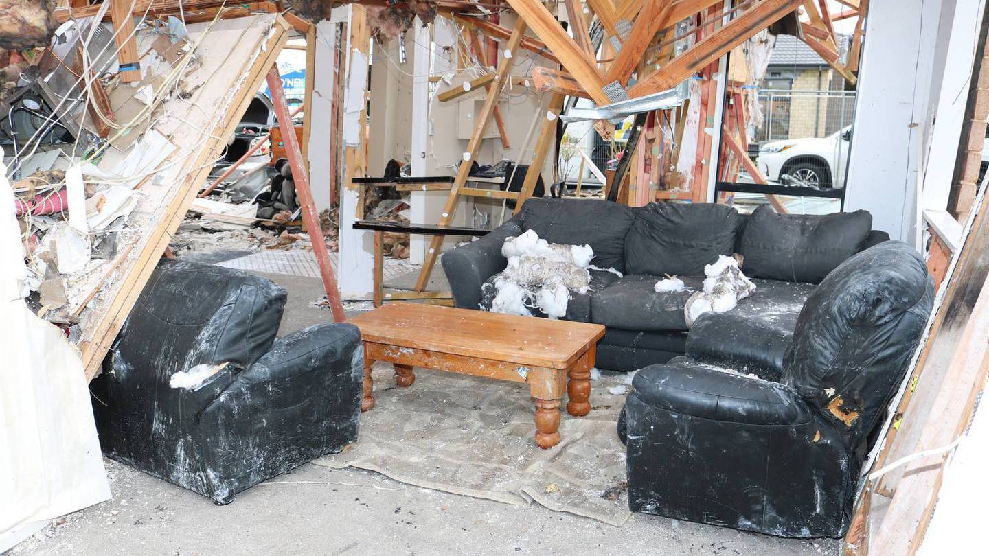 Inside the property which exploded in suburban Christchurch. Photo: Supplied