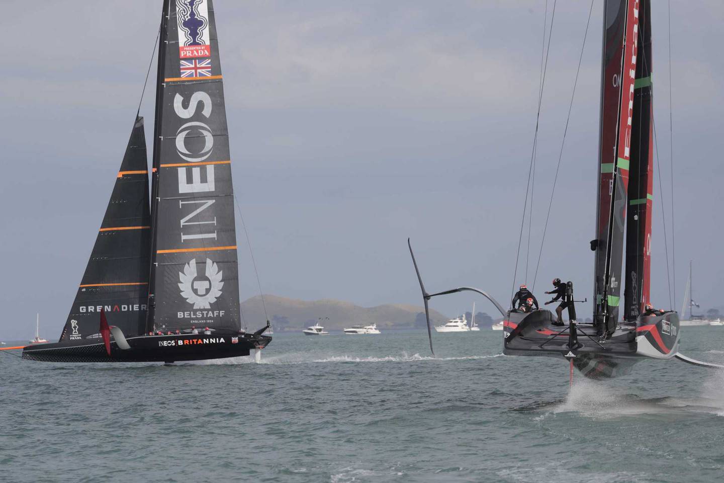 Team New Zealand overcame a poor start in their second race to beat Ineos Team UK. Photo: NZ Herald