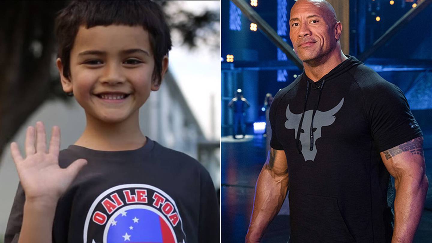 Kiwi-Samoan boy Angelou Brown has issued a powerful message, along with a gift, to Dwayne Johnson...