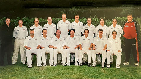 Crack Canterbury squad:- Back row: Brett Warman (manager/physio), Michael Papps, Brendon McCullum...