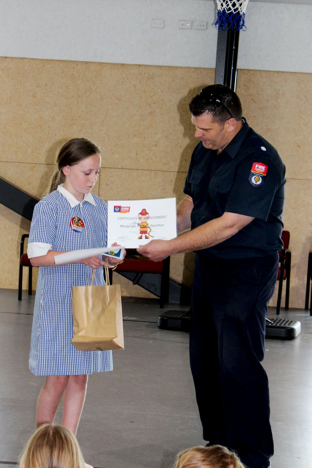 Maddy was visited by fire investigator Wayne Hamilton and other emergency services staff last...