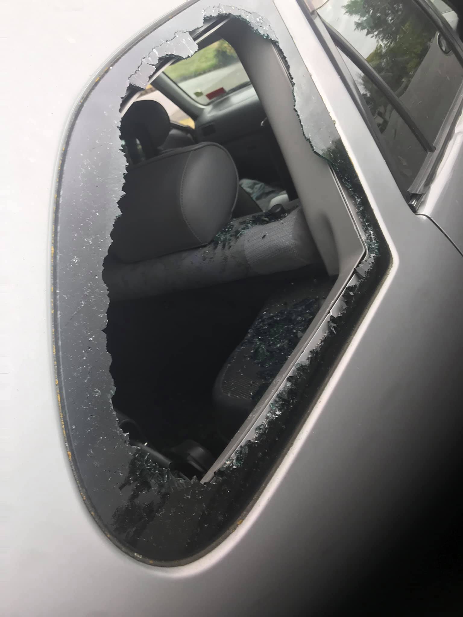 Thieves smashed their way into this car on Roblyn Place, Lincoln, getting away with a bluetooth...