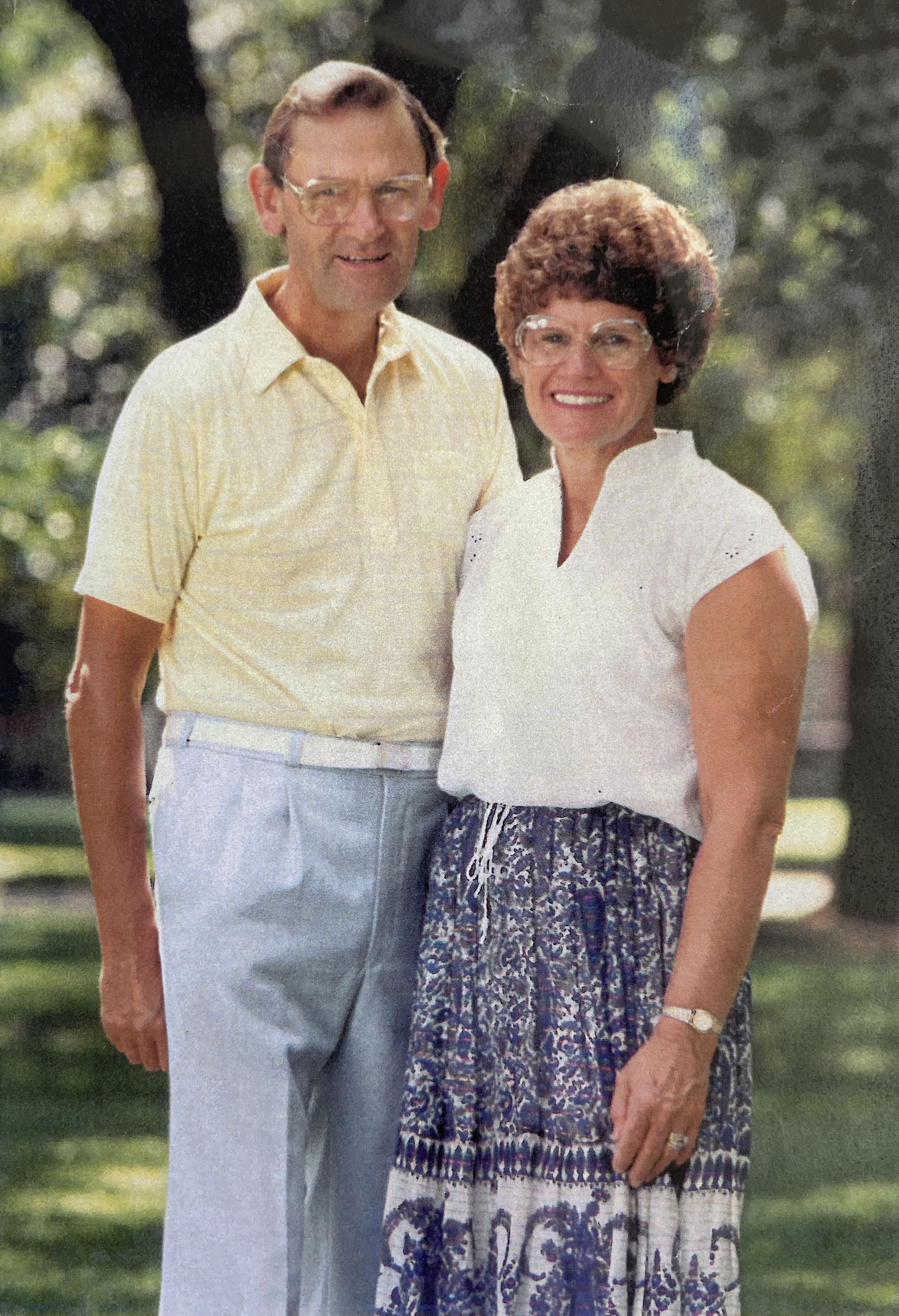 Fred and Pearl Adams in 1988. Photo: Supplied