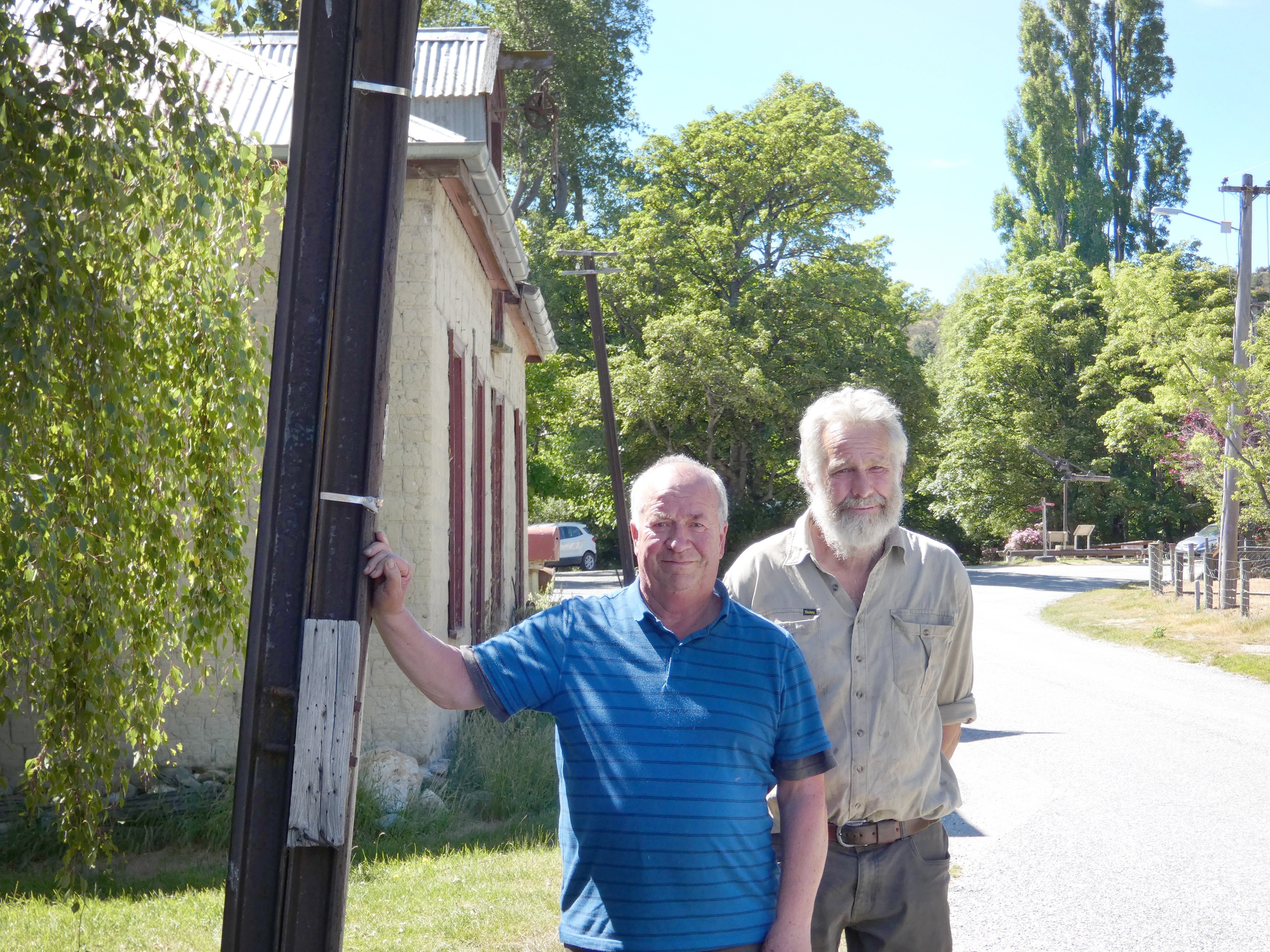  St Bathans Area Community Association members Keith Hinds (left) and Euan Johnstone stand beside...
