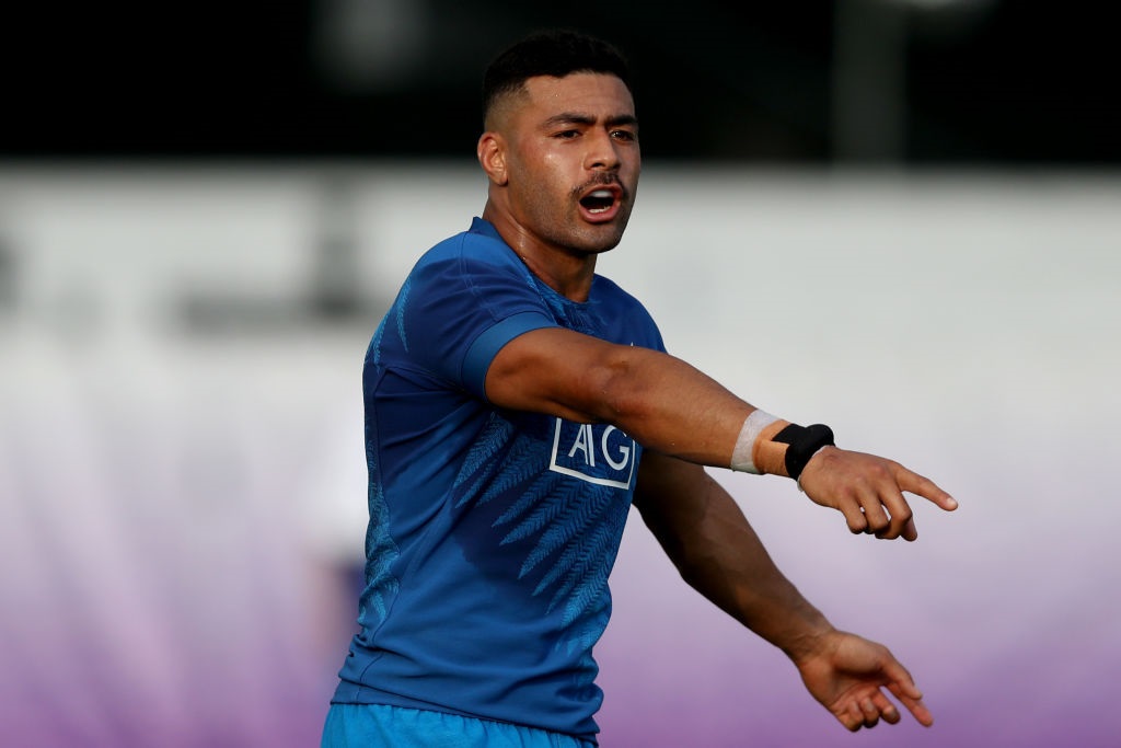 Richie Mo'unga at All Blacks training in Japan. Photo: Getty Images