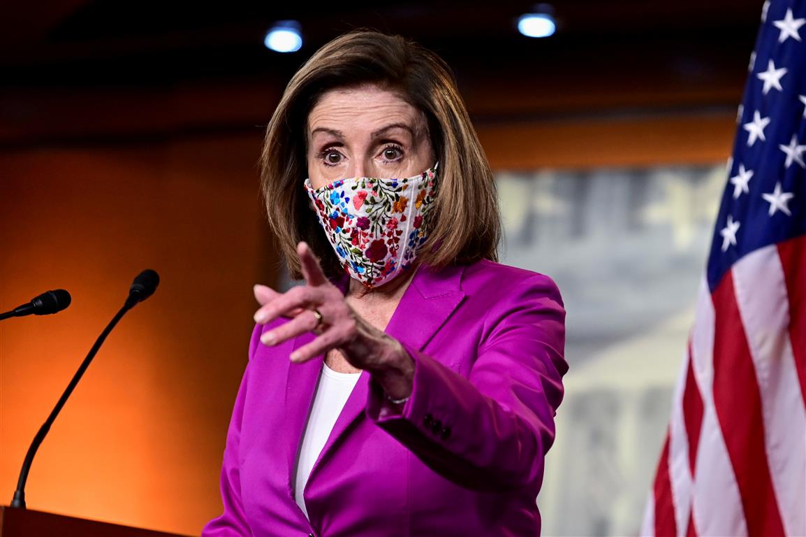 Nancy Pelosi speaks to reporters during a news conference in Washington last week. Photo: Reuters