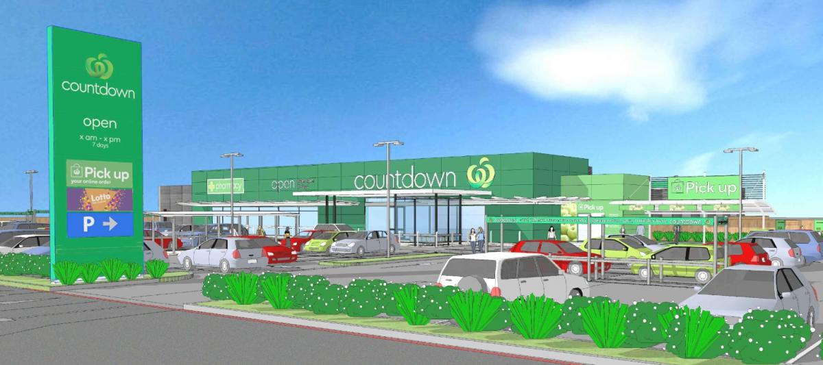 An artist's impression of the proposed supermarket in Alexandra. Image: supplied 
