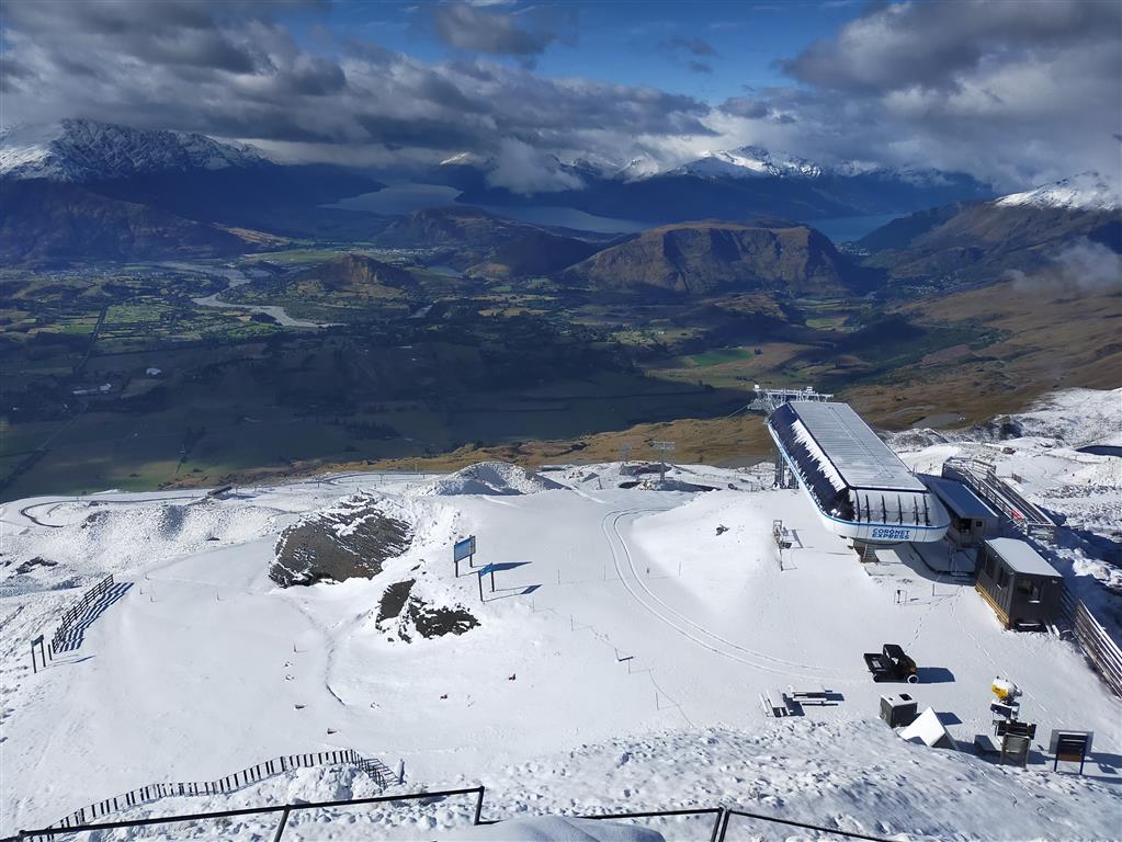 Snow at Coronet Peak this morning. Photo: Paul Jones