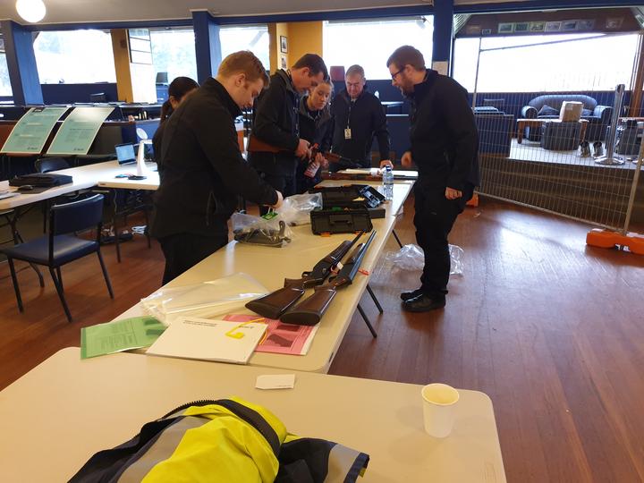 A gun buyback event in Taieri last year. Photo: RNZ / Tim Brown